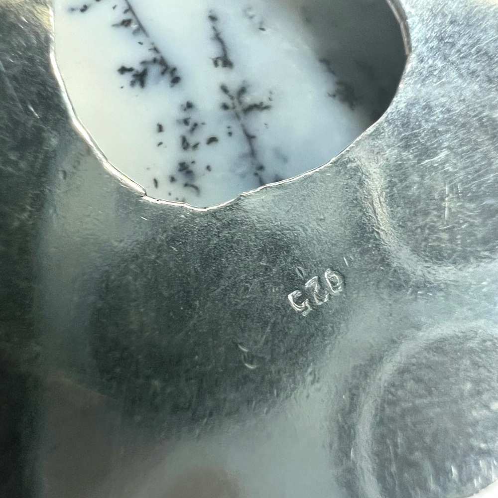 925 Stunning! Dendritic Agate Statement Piece Nec… - image 7